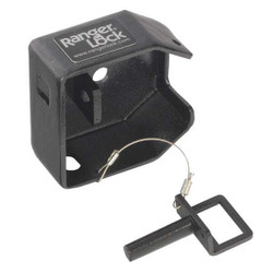 Ranger Lock Padlock Guard,2 in,Hardened Steel,Black RDSR-00