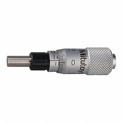 Mitutoyo Micrometer Head,0 to 6.5mm Range,Steel 148-201