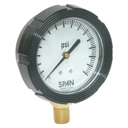 Span Pressure Gauge,0 to 100 psi,2-1/2In LFS-210-100-G-KEMX