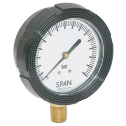 Span Compound Gauge,1 Bar Vac to 15 Bar,2-1/2 LFS-210-(1/0/15 BAR)-G