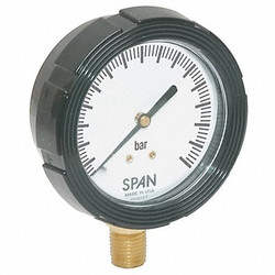 Span Pressure Gauge,0 to 7 Bar,2-1/2In,1/4In LFS-210-7 BAR-G