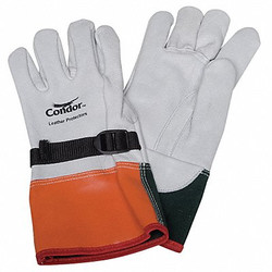 Condor Elec. Glove Protector,10,Wht/Org/Grn,PR 3NEE4