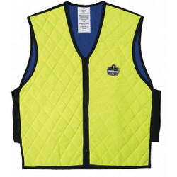 Ergodyne Cooling Vest,Hi-Visibility Lime,4 hr.,L 6665