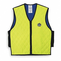 Chill-Its by Ergodyne Cooling Vest,Hi-Visibility Lime,4 hr.,XL 6665