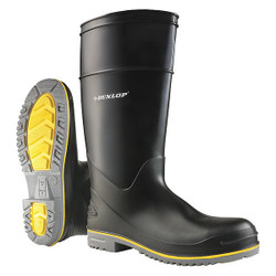 Dunlop Rubber Boot,Men's,5,Knee,Black,PR 8990800