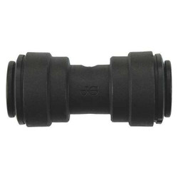 John Guest Union Connector,Black,3/8" Tube,PK10 PP0412E