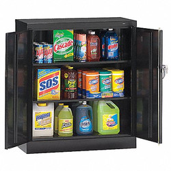 Tennsco Storage Cabinet,42"x36"x24",Black,2Shlv 4224DLX