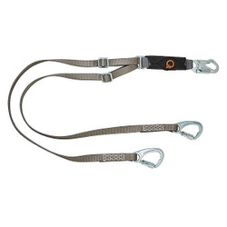 Msa Safety Shock-Absorbing Lanyard,Gray 10193941