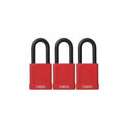 Abus Lockout Padlock,KA,Red,1-3/4"H,PK3 74/40 KAX3 RED