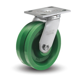 Albion Plate Caster,Swivel,Polyurethane,7 1/4"H 16XV06202S