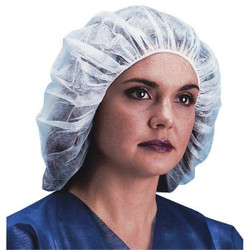 Keystone Safety Bouffant Cap,21in,White,PP,PK1000 110NWI-10-21 WHITE