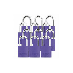 Abus Lockout Padlock,KA,Purple,2-17/32"H,PK12 72/30 KA X 12