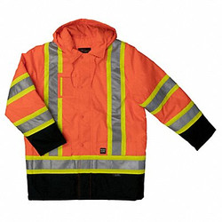 Tough Duck High Visibility Jacket,XL,Hi-Vis Orange S17611