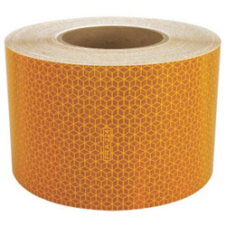 Oralite Reflective Tape,W 4 In,SB Yellow 18609