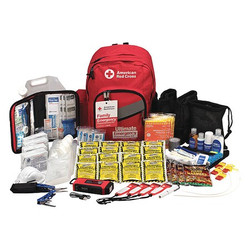 American Red Cross First Aid Kit,Nylon,17" H x 16" W,Red 91053