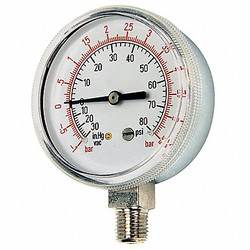 Groen Pressure Gauge,2-1/2" dia.,30VAC,60 psi Z084208