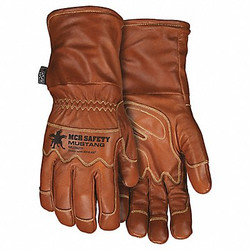 Mcr Safety Leather Gloves,Brown,XL,PR MU36211XL