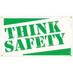 Accuform Safety Banner,28in x 48in,Poly Sheeting MBR412