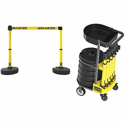 Banner Stakes PLUS Cart Pkg w/Tray,Caution-Do Not Entr  PL4078T