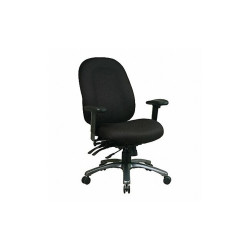 Office Star Desk Chair,Fabric,Black,18-22" Seat Ht 8511-231