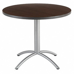 Iceberg Cafe Table,Round,30 In H,Walnut 65624