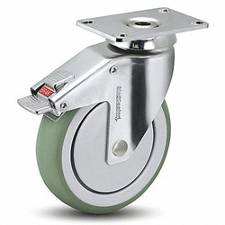 Medcaster Plate Caster,Swivel,5" Wheel Dia. CH05AMP125TLTP01