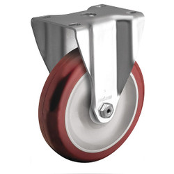 Colson Plate Caster,Rigid,Rubber,5 1/8"H 2.04208.445