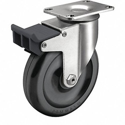 Colson Plate Caster,Swivel,4" Wheel Dia. 2.04256.55 BRK5