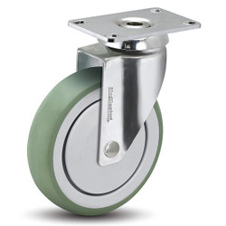 Medcaster Plate Caster,Swivel,5" Wheel Dia. CH05AMP125SWTP01