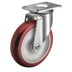 Colson Plate Caster,Swivel,Polyurethane,4 1/8"H 2.03356.92