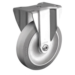 Colson Plate Caster,Rigid,Rubber,6 3/16"H 2.05408.444