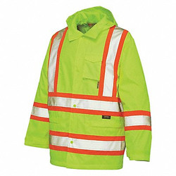 Tough Duck Rain Jacket with Hood,Hi-Vis Yllw/Gr,XL S37211