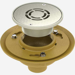 Bestcare Floor Drain,5 5/8" Body H,Nickel Bronze WHFD-5RD-2NH