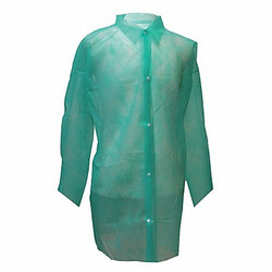Action Chemical Disposable Lab Coat,XL,Green,PK30  M1710G-XL
