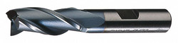 Cleveland Sq. End Mill,Single End,HSS,1/2"  C33615