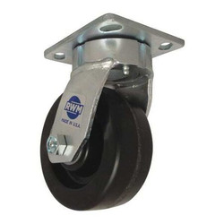 Rwm Kingpinless Plate Caster,Swivel,1000 lb. 65-DUR-0520-S