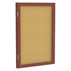 Ghent Enclosed Bulletin Board,Cork,36x24 In. PW13624K