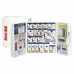 Sim Supply FirstAid Kit w/House,251pcs,4x14.25",WHT  1301-FAE-0103