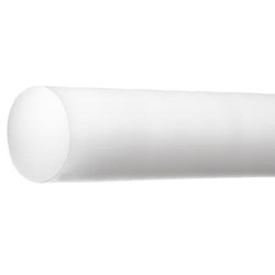 Sim Supply Plastic Rod,PTFE,2"Dia,2ftL,White  BULK-PR-PTFE-109