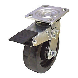 Sim Supply NSF-Listed Plate Caster,Swivel,1200 lb.  P21S-PH060R-14-TB