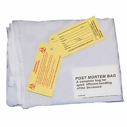 Medsource Body Bag,White,Standard w/Envlp Zip,PK10 MS-BOD100