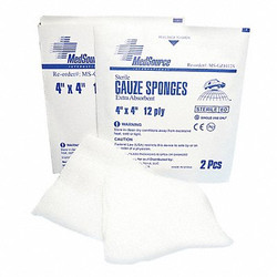 Medsource Sterile Gauze Sponges,White,4x4",PK600 MS-GZ4412S