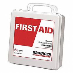 Sim Supply First Aid Kit w/House,157pcs,3x10",WHT  59323
