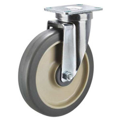 Manufacturer Varies Plate Caster,Swivel,Rubber,6 3/16"H P12S-RP050B-12-001
