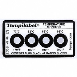Tempil Non-Reversible Temp Indicator,Strip,PK10 26702