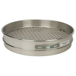 Advantech Sieve, #8, S/S, 12 In, Half Ht 8SS12H