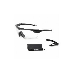 Ess SafetyGlasses,Clr,ChemicalRstnt,Blk EE9007-04