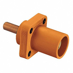 Hubbell Receptacle,4-4/0,Male,Org,Stud,Taper HBLMRSO