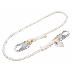 Honeywell Miller Positioning Lanyard,White,Fixed  T9111R-Z7/6FTWH