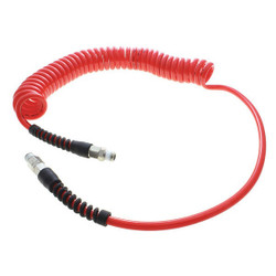 Atp Coiled Air Hose,1/4" ID x 12 ft. TT-14-15-R-RS-QC